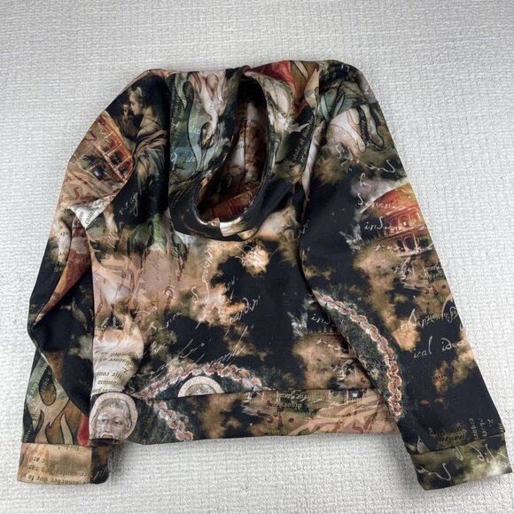 Jaded London Women's Renaissance AOP Y2K Hoodie Sweatshirt Sz 4 US, 36 EU - Picture 12 of 16